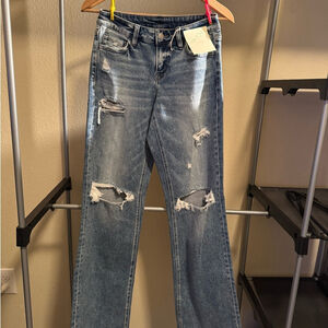 NWOT Flying Monkey Straight Leg Jeans size label inside missing measures 26x34​